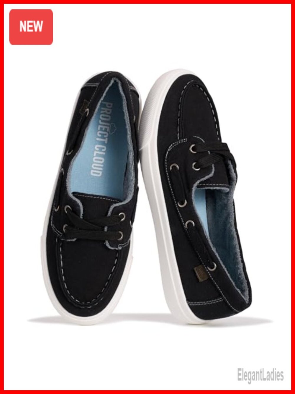 Canvas Slip-On Sneakers for Women Memory Foam Comfort Casual